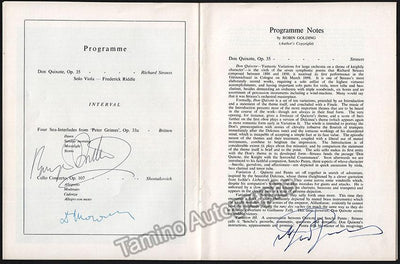 Britten, Benjamin - Shostakovich, Dmitri - Rostropovich, Mstislav - Triple Signed Program London 1962