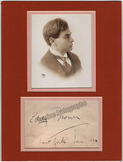 Brown, Eddy - Signed Album page with Photo