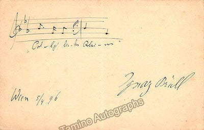 Brull, Ignaz - Autograph Music Quote Signed 1896