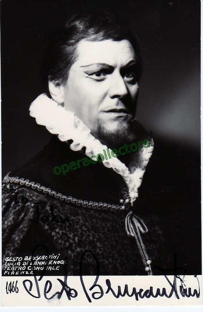 Bruscantini, Sesto - Signed Photo in Lucia di Lammermoor
