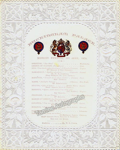 Buckingham Palace - Set of 7 Concert Programs (1879-1886)