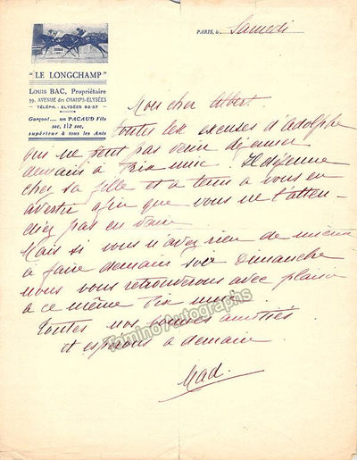 Bugg, Madeleine - Lot of Autograph Note Signed + Postcard