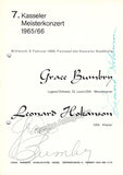 Bumbry, Grace - Hokanson, Leonard - Signed Program Kassel 1966