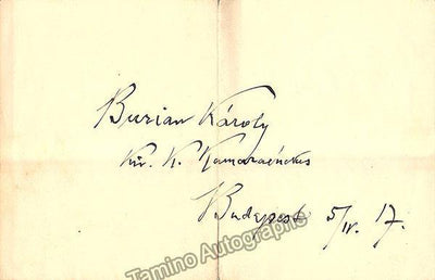 Burian, Karel - Signed Album Page 1917