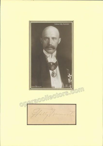 Burmester, Willy - Signature & Photograph