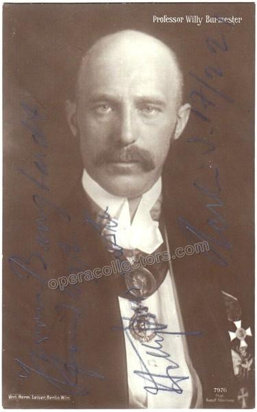 Burmester, Willy - Signed photograph