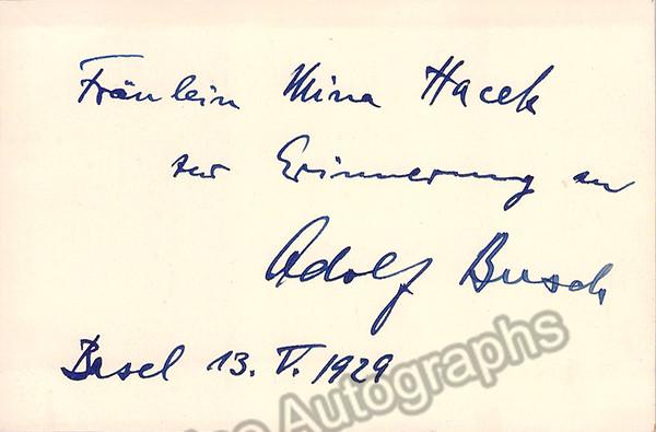Busch, Adolf - Signed Photo Postcard - Tamino