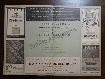 Busch, Fritz - Lot of 21 Teatro Colon Programs 1933-1945