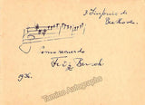 Busch, Fritz - Autograph Music Quote 1936 & Photo