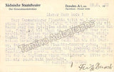 Busch, Fritz - Typed Note Signed 1923