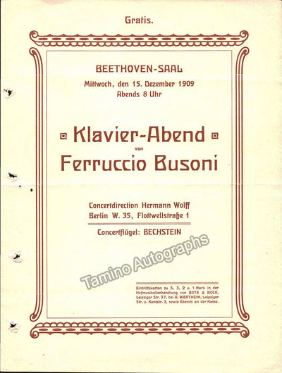 BUSONI, Ferruccio