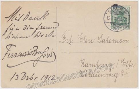 Ferruccio Busoni Autograph Signed Photo Postcard