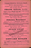 Busoni, Ferruccio - Friedman, Ignaz - Schnabel, Artur - Ansorge, Conrad - Flesch, Carl - Playbill 1909