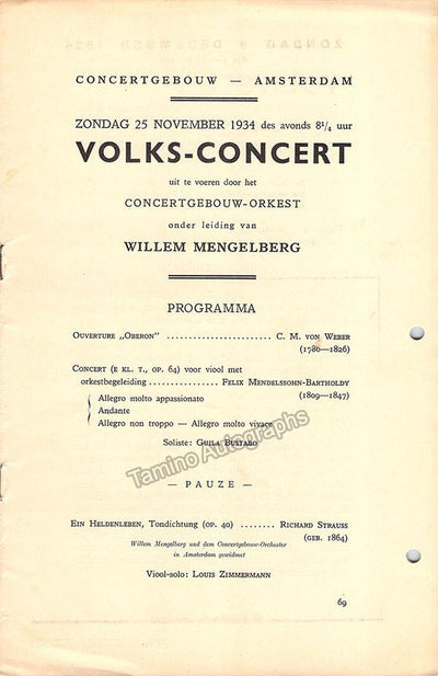 Bustabo, Guila - Concert Program Amsterdam 1934