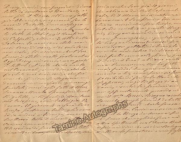 Butia, Lodovico - Autograph Letter Signed 1881 - Tamino