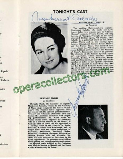 CABALLE, Montserrat (also Marti and Reardon)