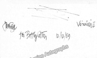 Cage, John - Autograph Music Quote Signed in 1989