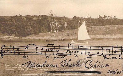 Cahier, Mrs. Charles -   Signed Music Quote 1908