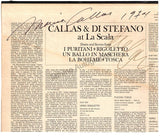 Callas, Maria - Di Stefano, Giuseppe - Double Signed Clip Insert