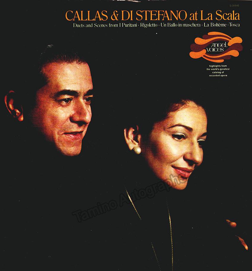 Callas, Maria - Di Stefano, Giuseppe - Double Signed LP Album Cover - Tamino