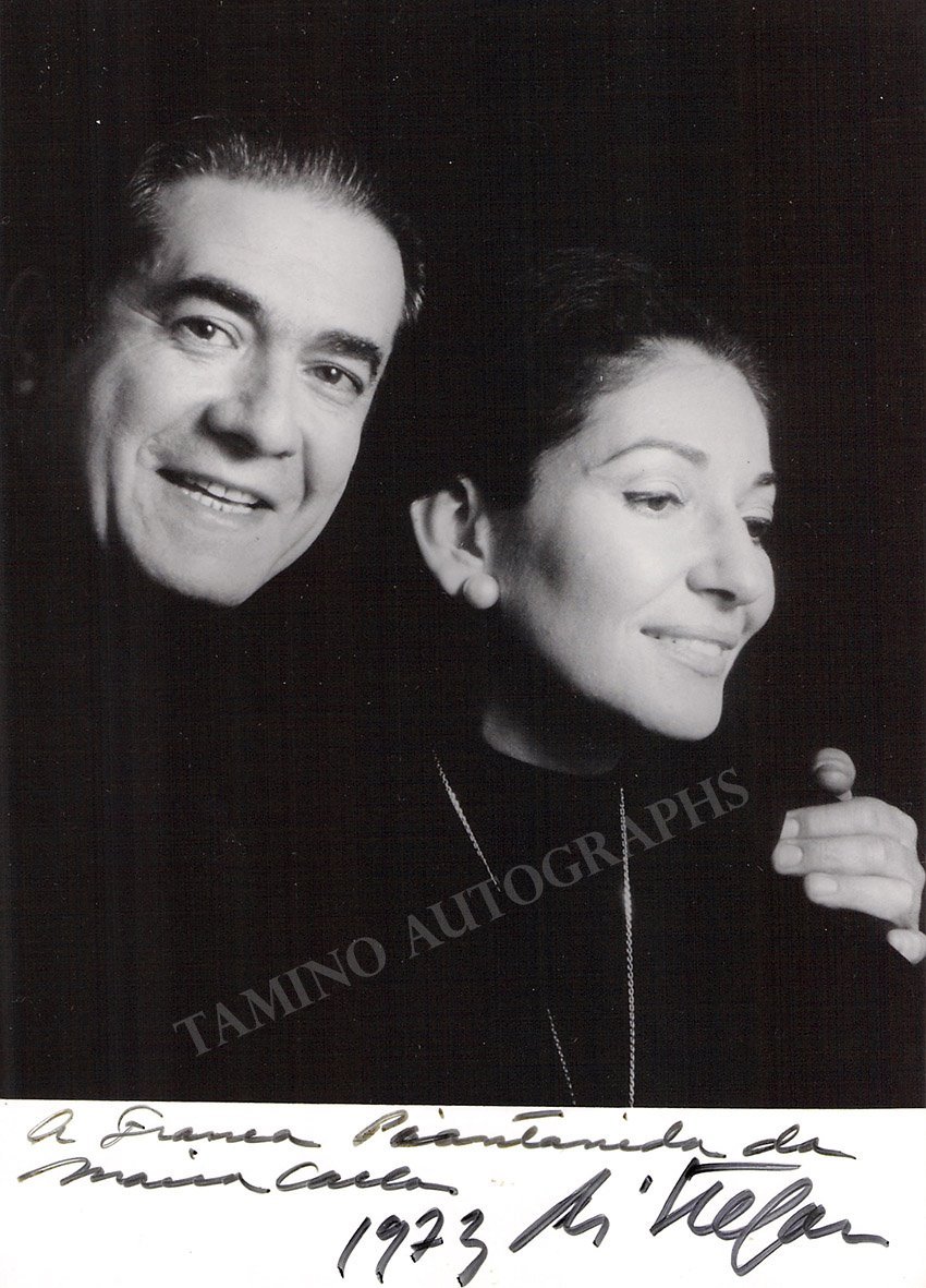 Callas, Maria - Di Stefano, Giuseppe - Double Signed Photo 1973 - Tamino