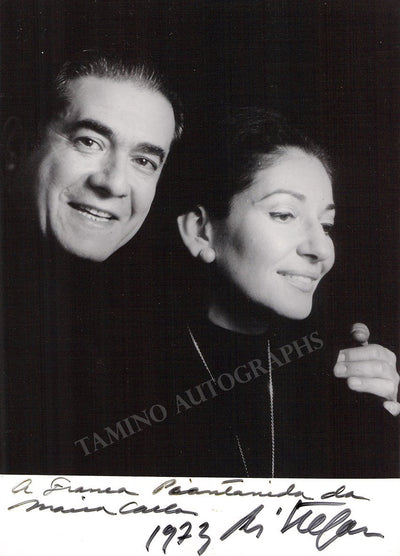 Callas, Maria - Di Stefano, Giuseppe - Double Signed Photo 1973
