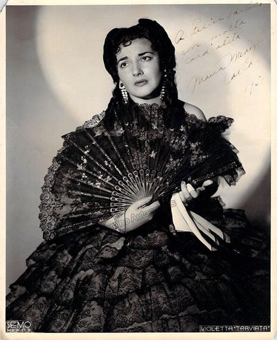 Callas, Maria - Early Signed Photo in La Traviata 1951
