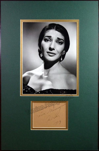 Callas, Maria - Signed Album Page & Photograph