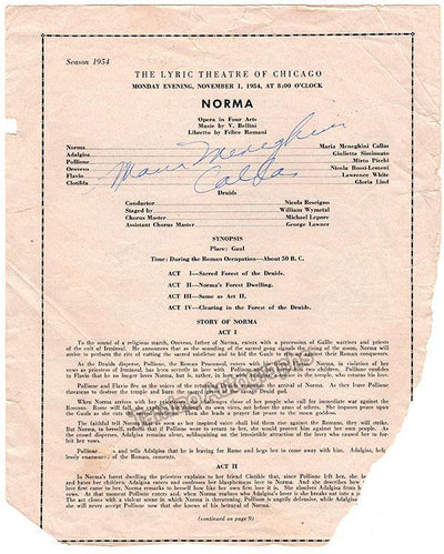 Callas, Maria - Signed Cast Page 1954