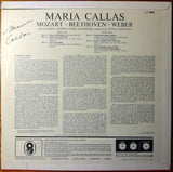 Callas, Maria - Signed LP record Maria Sings Mozart-Beethoven-Weber