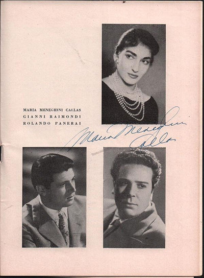 Callas, Maria - Signed Program Lucia di Lammermoor