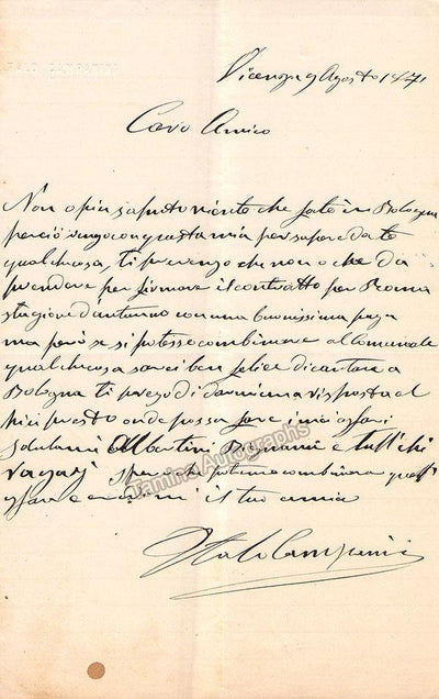 Campanini, Italo - Autograph Letter Signed