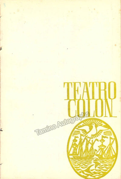 Cangalovic, Miroslav - Signed Program Teatro Colon