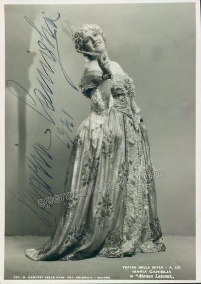Caniglia, Maria - Signed photo in Manon Lescaut