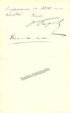 Capoul, Victor - Lot of 3 Autograph Letters Signed + 1 Autograph Note Signed