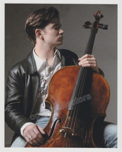 Capuçon, Gautier - Signed photo with cello