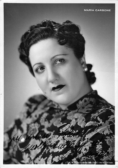 CARBONE, Maria (Various Autographs)