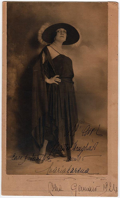 Carena, Maria - Large Photograph Signed 1924
