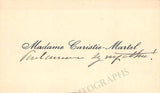 Caristie-Martel, Lea - Lot of Autograph Letter Signed + Autograph Note Signed + Business Card