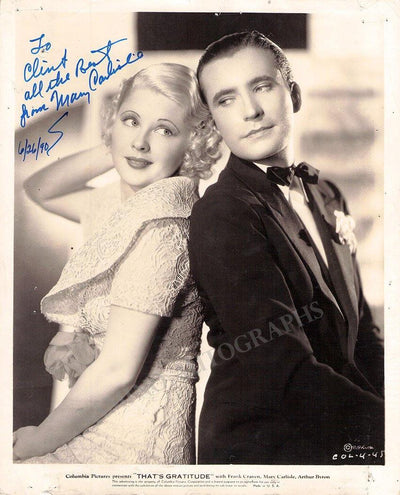 Carlisle, Mary - Signed Photograph in "That's Gratitude"
