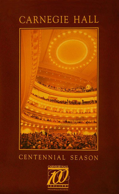 Carnegie Hall Centennial 1991 Mini-Poster