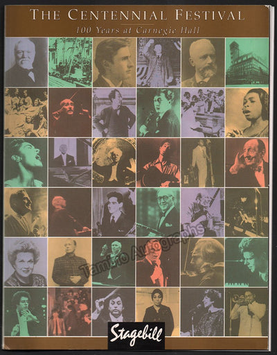 Carnegie Hall - Centennial Festival Program 1991 Unsigned