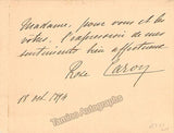 Caron, Rose - Autograph Note Signed 1894