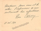 Caron, Rose - Autograph Note Signed 1894