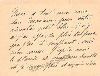 Caron, Rose - Autograph Note Signed 1894