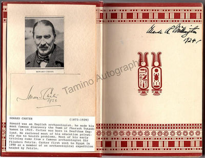 Carter, Howard - Signed Book "The Tomb of Tut-Ankh-Amen"