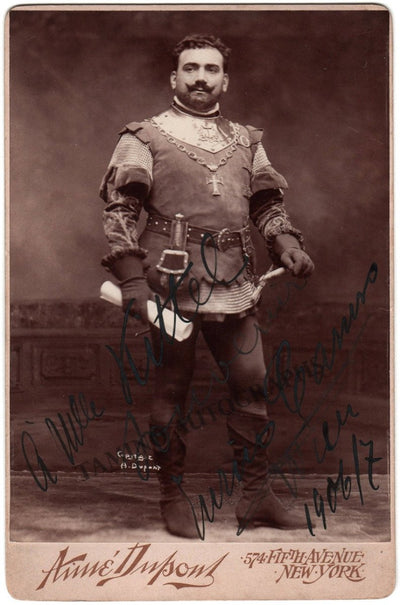 Caruso, Enrico - Signed Cabinet Photo as Vasco da Gama
