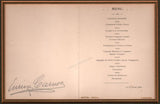 Caruso, Enrico - Signed Menu 1905