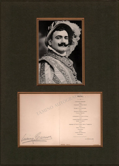 Caruso, Enrico - Signed Menu 1905