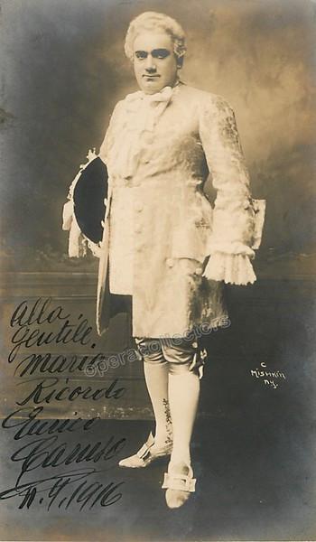 Caruso, Enrico - Signed Photo in Manon